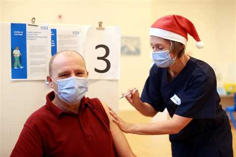 NHS heroes put Christmas celebrations on hold as they vaccinate thousands of people