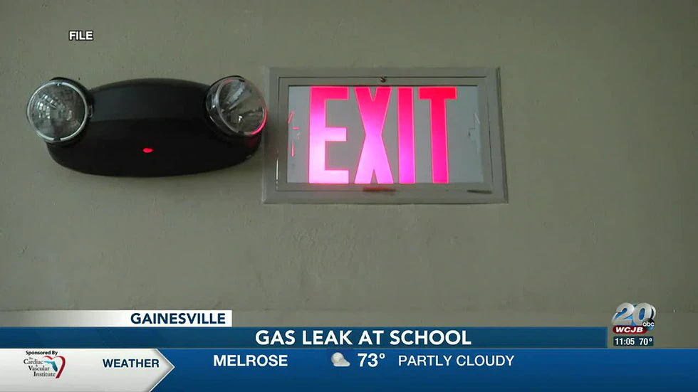 A gas leak caused a Gainesville school to evacuate