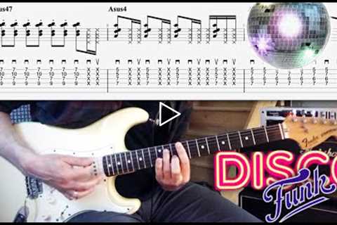 10 Great Disco/Funk Riffs (Chic, Donna Summer...) | TAB | Tutorial | Lesson | Cover