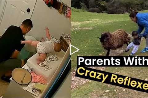 Parents with Life-Saving Reflexes 💪 | Close Call Moments