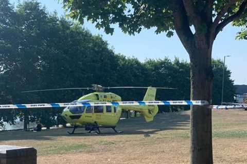 Body found in search for man who ‘got into difficulty’ while swimming in lake during heatwave