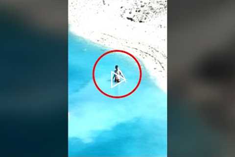 Man Is Caught Swimming In UK's Most Dangerous Toxic Blue Lagoon #shorts