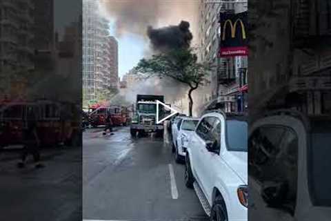 Heroic Firefighters put out large fire inside truck bed in NYC