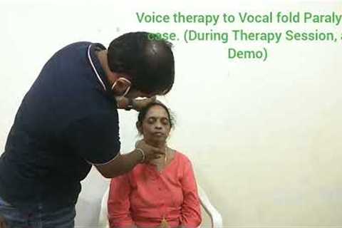 Voice therapy treatment to Vocal fold Paralysis (Unilateral). During therapy. Dr.RKP, PhD 9849236299