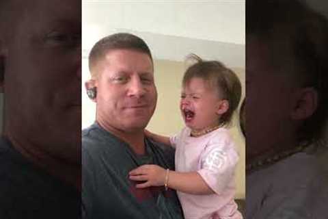 Father tricks daughter into not crying