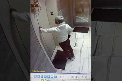 Heroic man saves dog stuck in elevator!