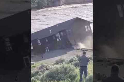 House Collapses Into The Yellowstone River