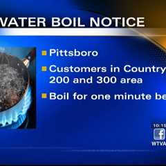 Pittsboro says boil water notice has been issued