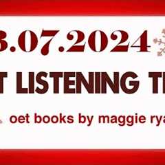 OET LISTENING TEST 13.07.2024 maggie ryan #oet #oetexam #oetnursing #oetlisteningtest