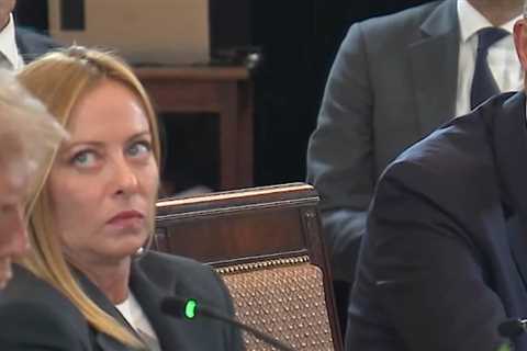 WATCH: Italian Prime Minister Giorgia Meloni Rolls Eyes, Looks Frustrated as German Chancellor..