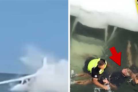 Plane Crashes into Atlantic Ocean in Dramatic Video
