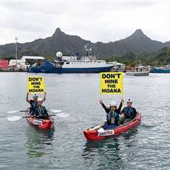 Pacific activists protest deep sea mining as U.S exploration vessel enters port