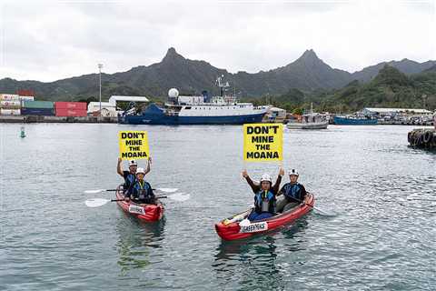 Pacific activists protest deep sea mining as U.S exploration vessel enters port