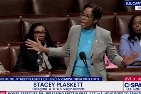 Plaskett Melts Down on House Floor as Lawmakers Advance Measure to Censure Her and Strip Her from..